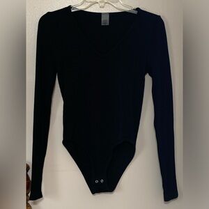 Black Long Sleeve Bodysuit (S/M)